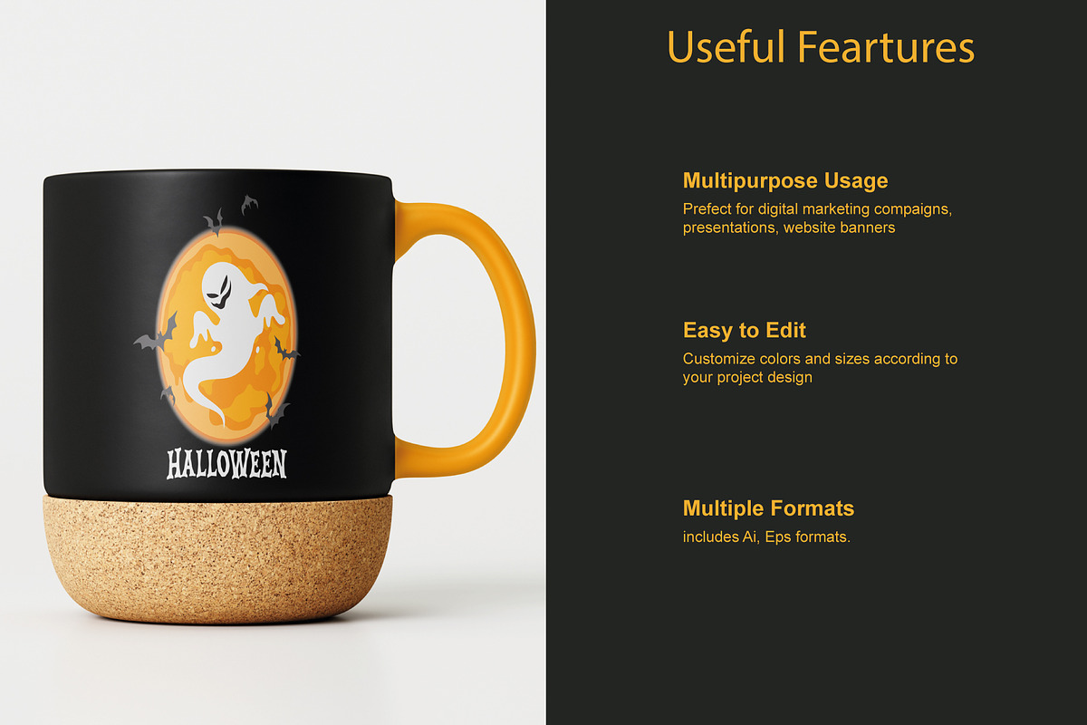 Spooky Halloween Ghost with Bats, a Graphic by Vector Stall (Photo 2 of 4)