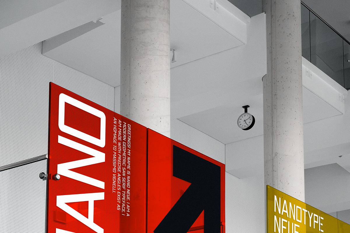 Nano Neue | Geometric San Serif, a Sans Serif Font by Beveled Design Co. (Photo 4 of 10)