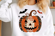 Patchwork Pumpkin Png Halloween Png, an Illustration by SinaCreation (Thumbnail 4 of 7)