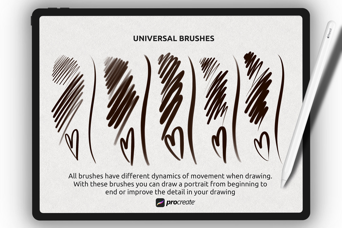 Procreate brushes , Portrait brushes, a Brush Add-On by Procreate Market (Photo 5 of 8)