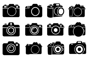Camera Silhouettes Bundle, a Technology Illustration by abu67222
