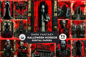 Halloween Horror Digital Paper