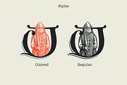 Lewis Chessmen Medieval Initials, a Blackletter Font by kaer_shop (Thumbnail 5 of 10)