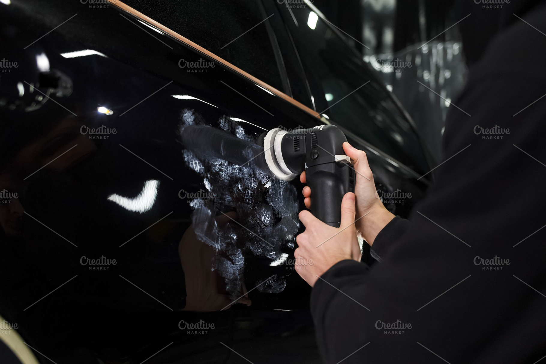 Auto polishing process. Detailing, a Photo by borodai94
