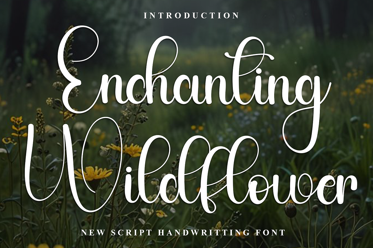 Enchanting Wildflower, a Handwritten Font by FreshTypeINK (Photo 1 of 8)