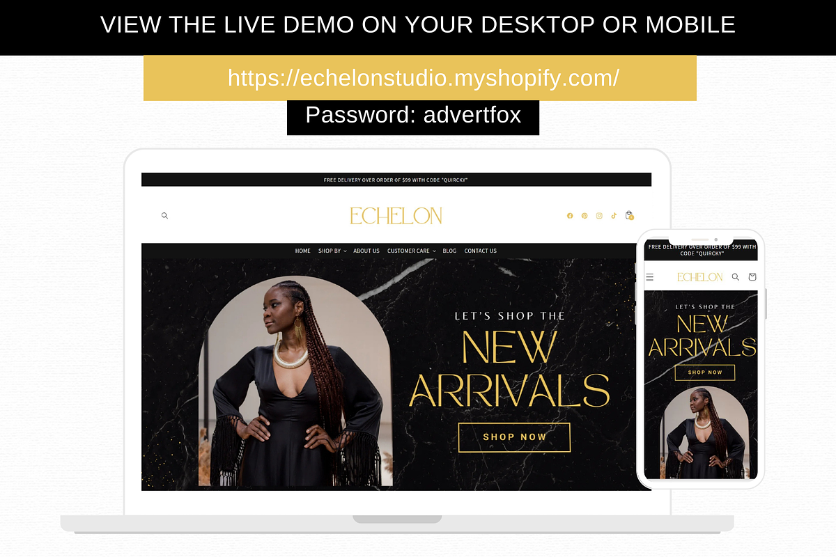 Black Luxury Shopify Theme Template, a Shopify Template by AdvertFox (Photo 6 of 9)