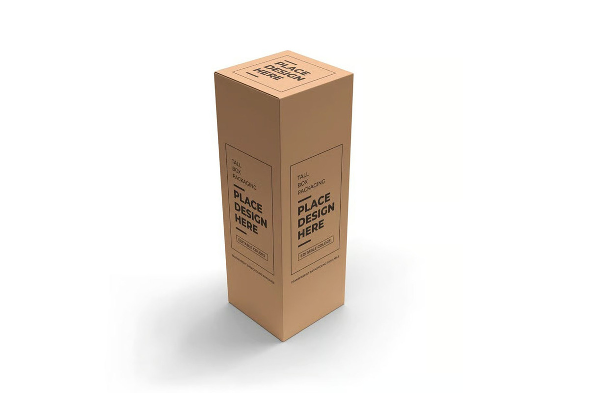 Tall Box Packaging Mockup Template, a Packaging Mockup by DesignRushMarket (Photo 5 of 11)