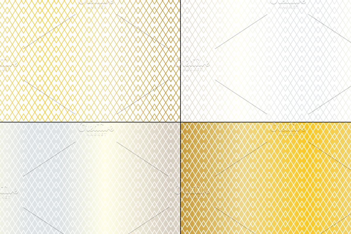 Seamless Metallic Classic Geometrics preview 6