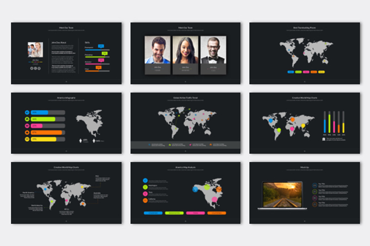 NEGRO POWERPOINT TEMPLATE, a Presentation Template by Mia (Photo 6 of 7)
