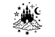 Fantasy Castle Cloud Moon Bundle, an Object Illustration by Gaye Art (Thumbnail 4 of 30)
