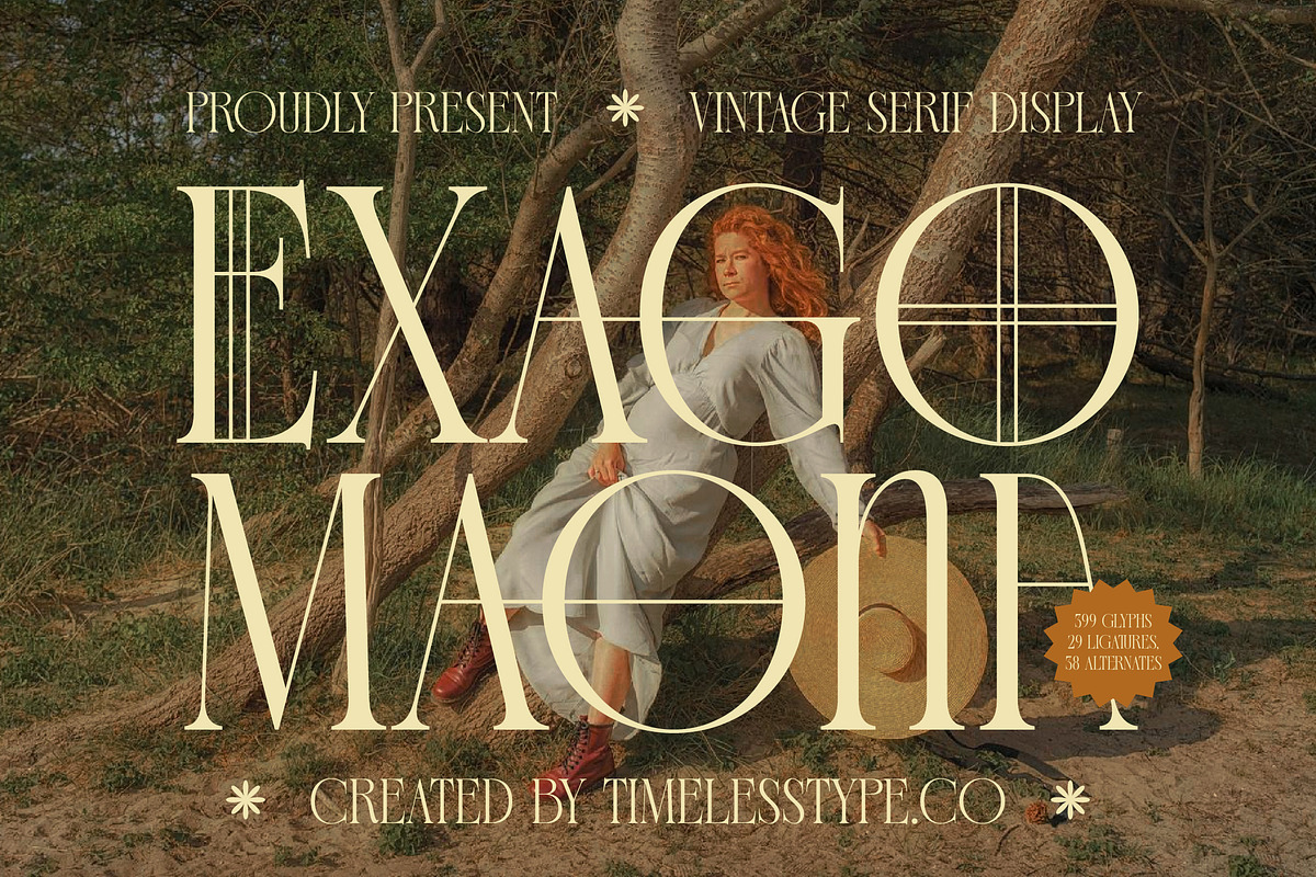 Exago Maona Vintage Serif Display, a Serif Font by timelesstype.co (Photo 1 of 20)