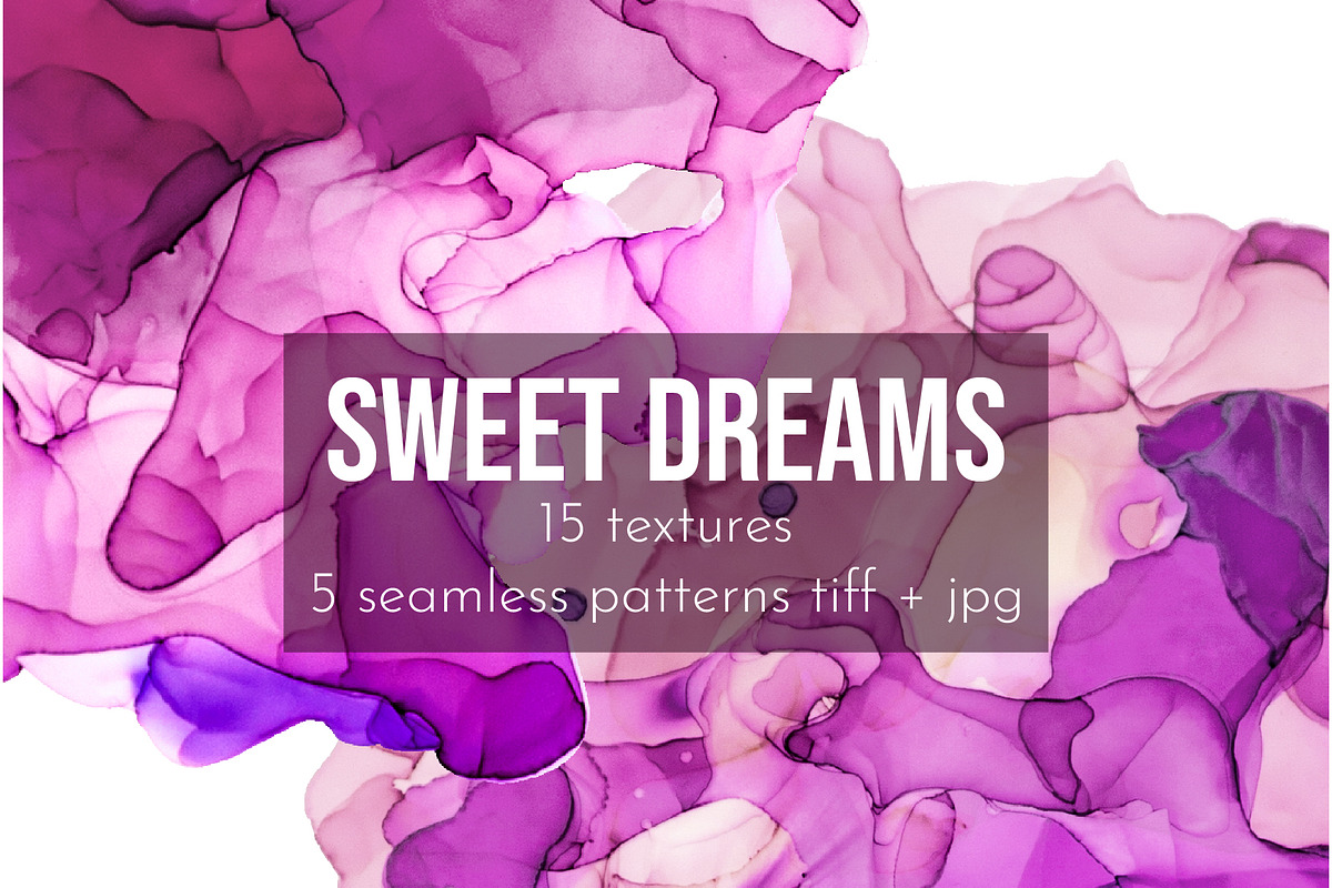 Purple & Pink Alcohol Ink Textures, a Texture Graphic by JSolomatina (Photo 1 of 7)