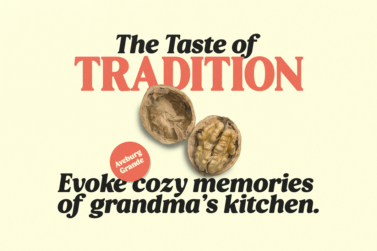 Aveburg Grande - Retro Chunk, a Serif Font by Shapespired Design (Photo 9 of 22)