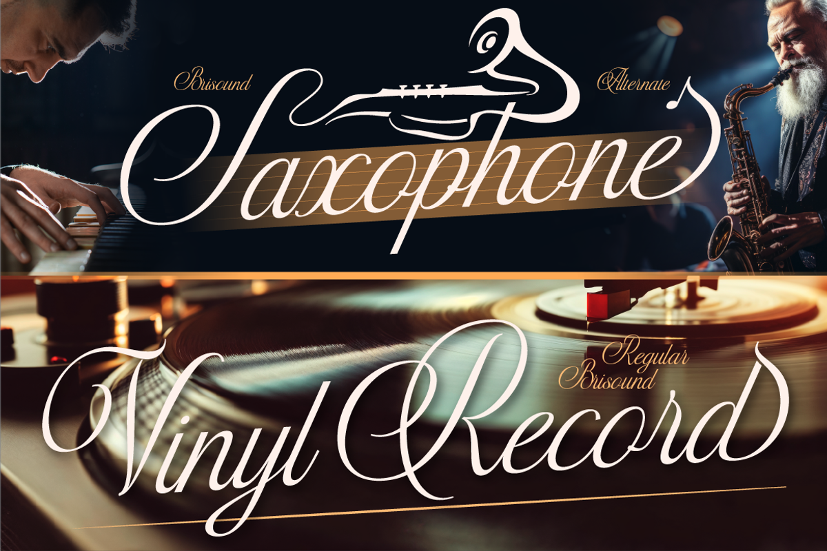 Brisound, a Script Font by Burntilldead (Photo 4 of 12)