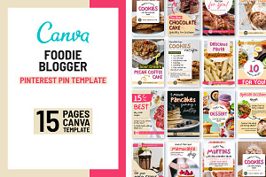 Foodie Blogger Pinterest Templates