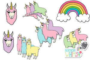 Llamacorn Llama Unicorn Clip Art