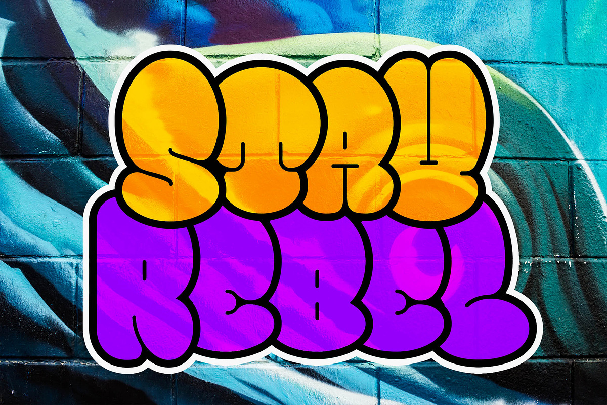 Bomber Throw Graffiti Font, a Font by Blankids Studio (Photo 4 of 6)