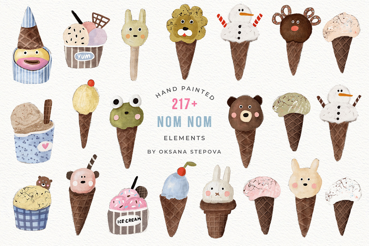 NOM NOM | 217+ elements, an Animal Illustration by Oksana Stepova (Photo 19 of 20)