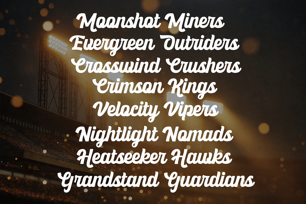 Ballpark Beauty - Baseball Script, a Script Font by HipFonts