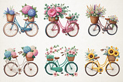 Embroidery Bicycle Clipart Bundle, an Illustration by RobertsArt (Thumbnail 6 of 7)