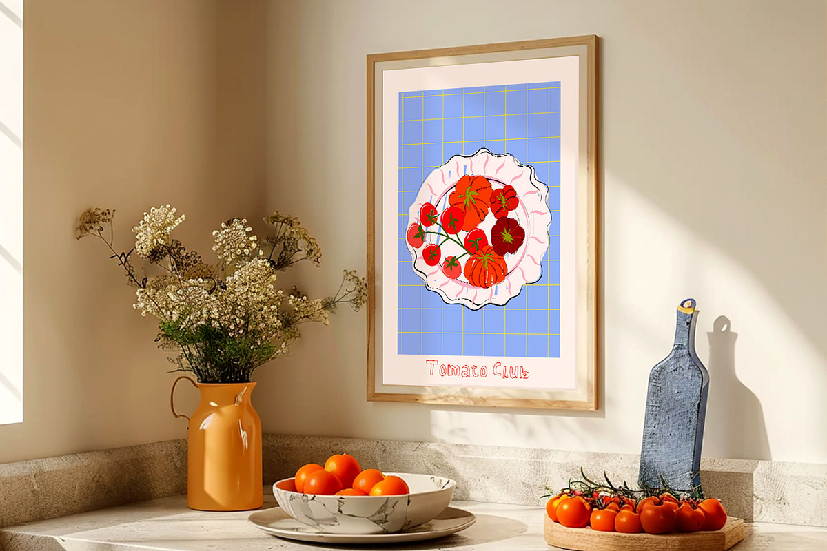 Tomato Club. Fall Harvest Wall Art, a Seasonal Illustration by Mio Buono (Photo 2 of 13)