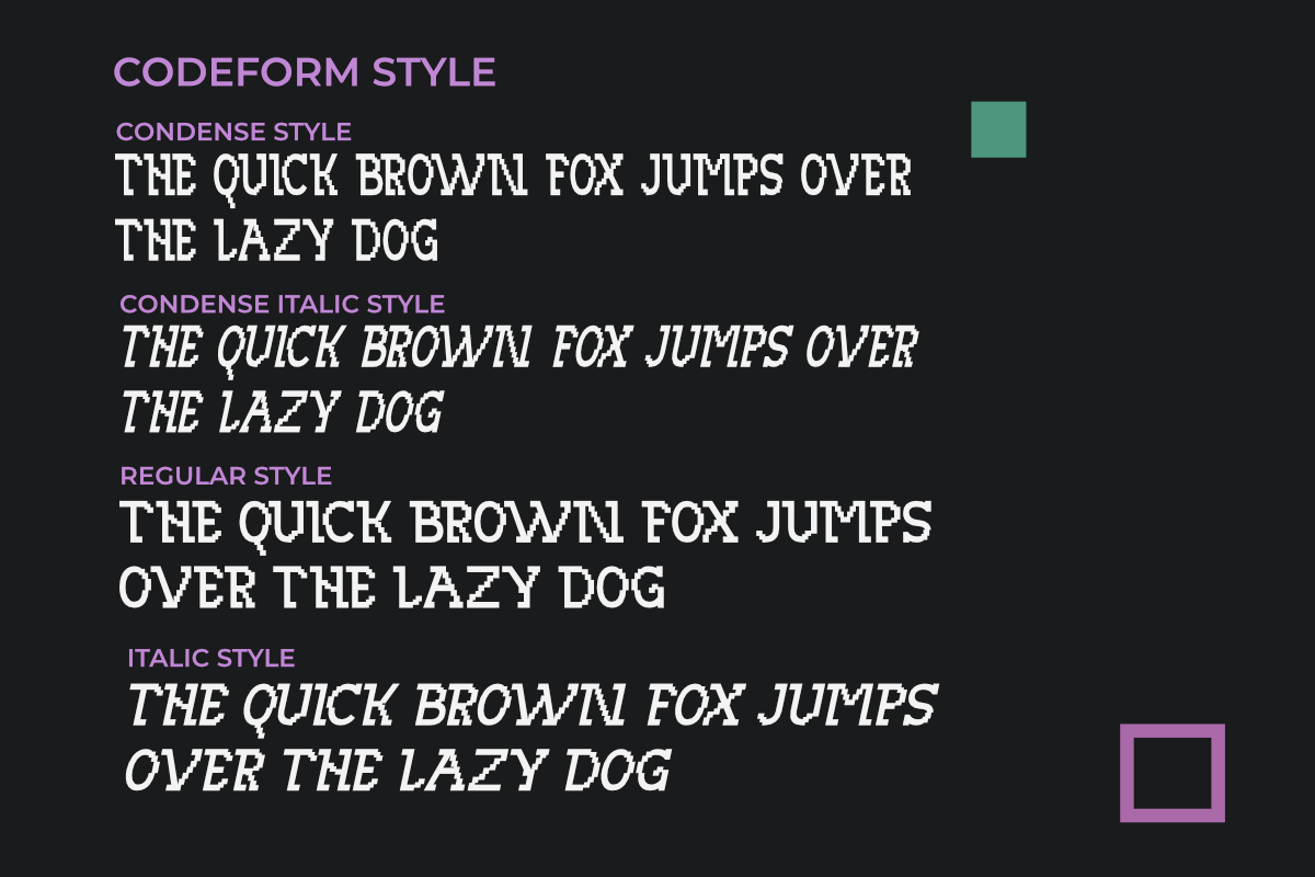 Codeform – Experimental Modular, a Slab Serif Font by Lettramina Studio (Photo 7 of 11)