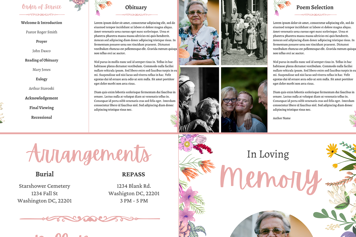 Obituary Template for Canva, a Brochure Template by Minva Themes (Photo 3 of 3)