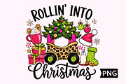 Rollin Into Christmas Golf Cart PNG, a Seasonal Illustration by Creative Art (Thumbnail 1 of 3)