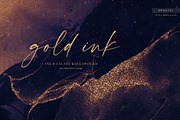 Gold Alcohol Ink & Galaxy Background, a Texture Graphic by by creative paper (Thumbnail 1 of 18)