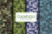 Vector jigsaw puzzle mozaic camo set, a Pattern Graphic by ArchonDigitalShop (Thumbnail 3 of 9)