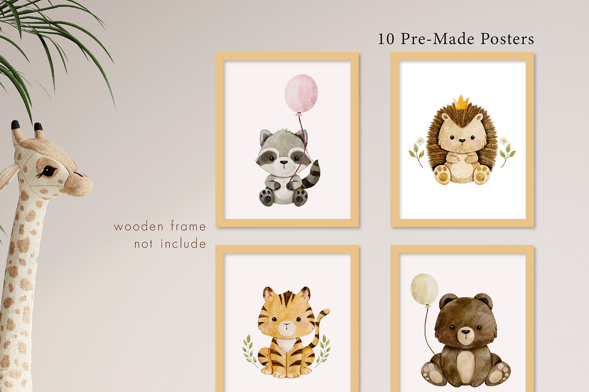 Watercolor Woodland Animals Clipart, an Animal Illustration by TitaLivingArt (Photo 7 of 11)