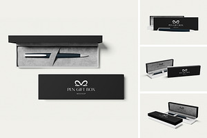 Pen Gift Box Mockup