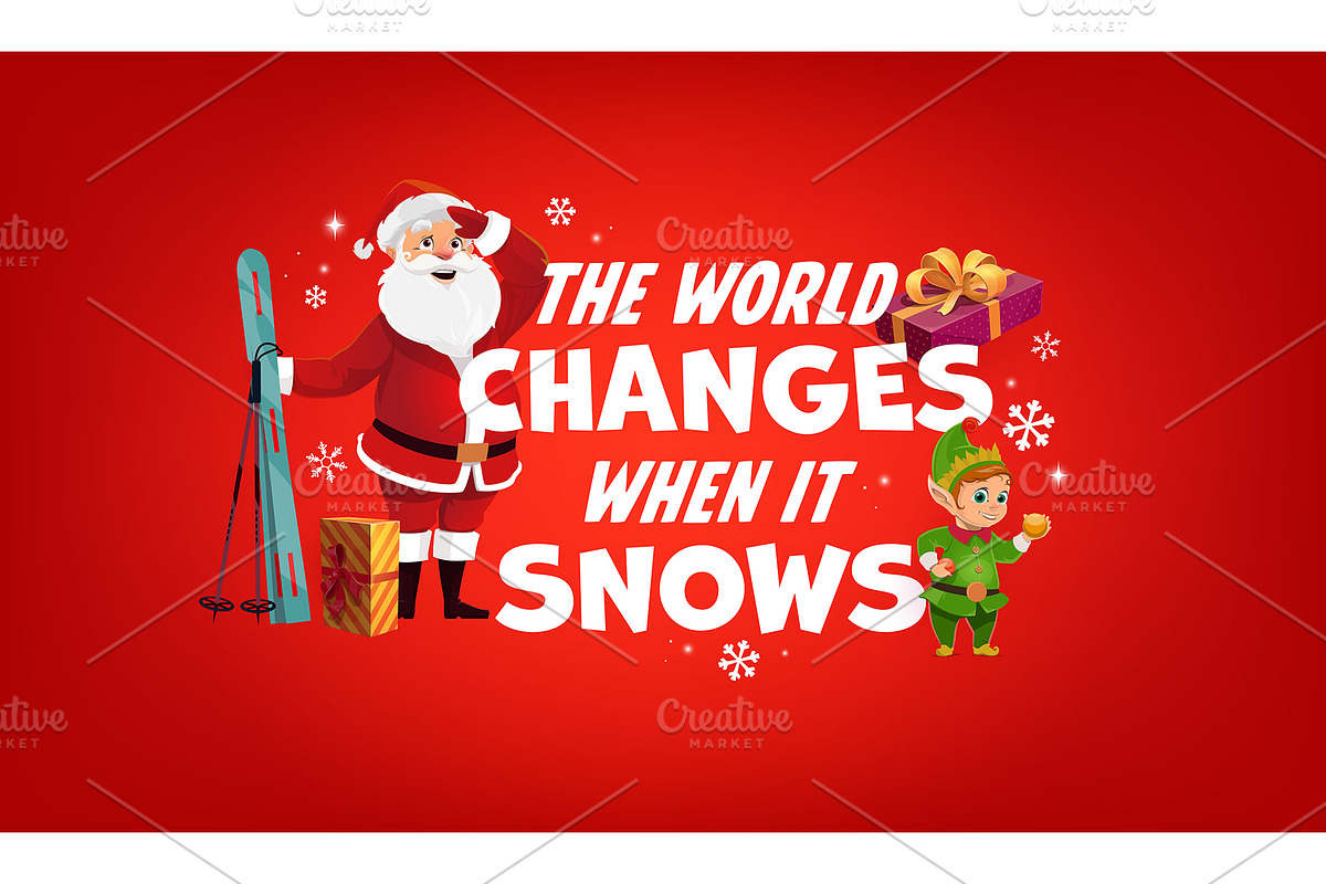 World changes when it snows, an Illustration by Vector Tradition (Photo 2 of 3)