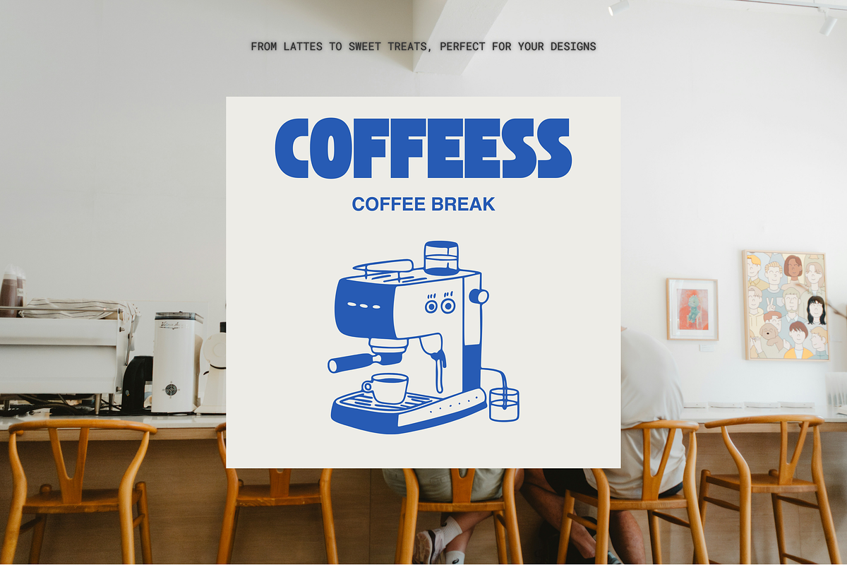 GOODIES: 70 Food & Coffee Pack, a Food Illustration by Veyla (Photo 7 of 12)