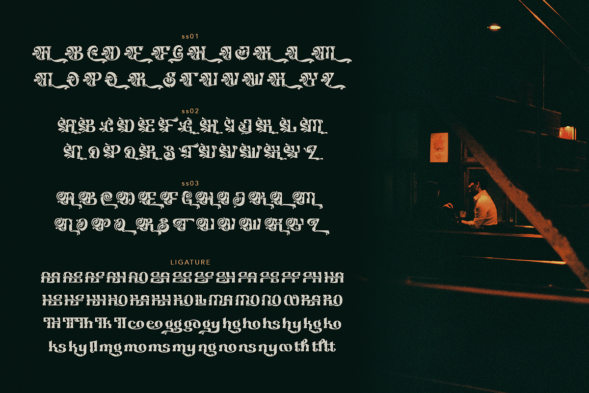 Oreyohi - Vintage Fancy Font, a Blackletter Font by madeDeduk (Photo 9 of 10)