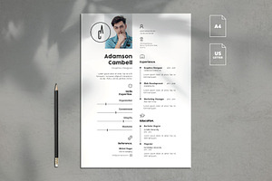 Minimalist Resume Template Vol. 8