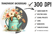 Spring Watering Clipart, an Illustration by Craft Nest (Thumbnail 2 of 12)
