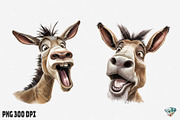 Funny Happy Donkey Face, an Illustration by Gemstone (Thumbnail 4 of 4)