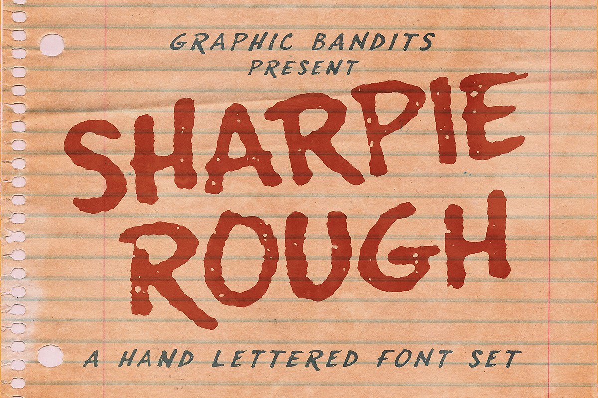 Sharpie Rough typeface, a Font by Graphic Bandits (Photo 1 of 5)