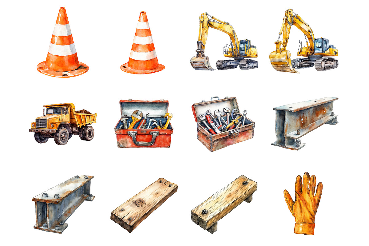 Construction Clipart, an Illustration by Design Market (Photo 2 of 3)