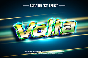 Volta 3D Editable Text Effect