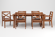 Teak Wood Dining - Full Set, a 3D by ShedLabs (Thumbnail 3 of 3)