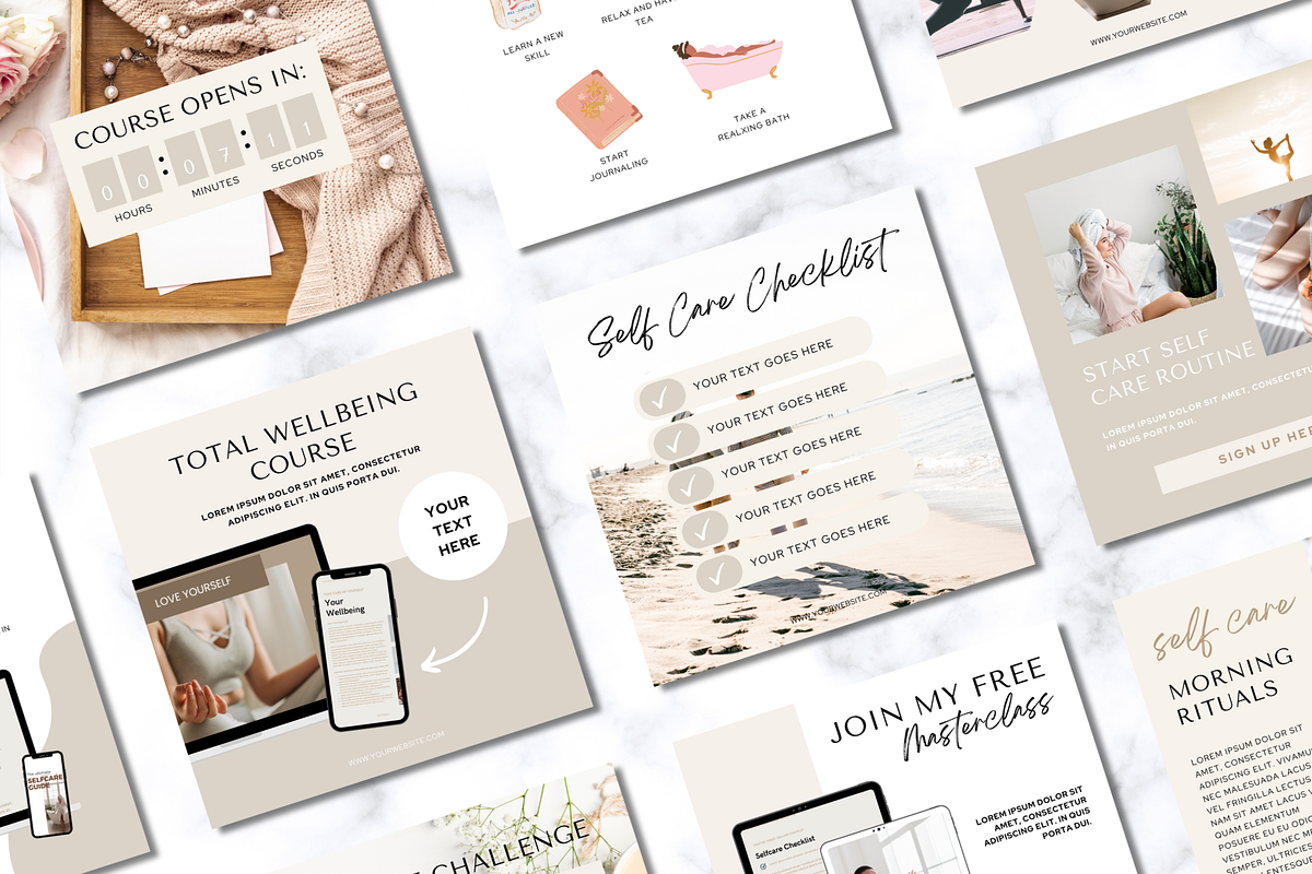 Wellness Instagram Post Templates, a Social Media Template by Social Assumptions (Photo 10 of 10)