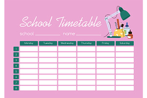 School Timetable, Lessons Schedule