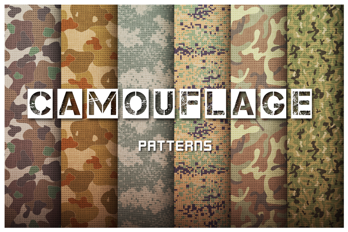 Camouflage Pattern Set, a Pattern Graphic by Alex Serada (Photo 1 of 3)