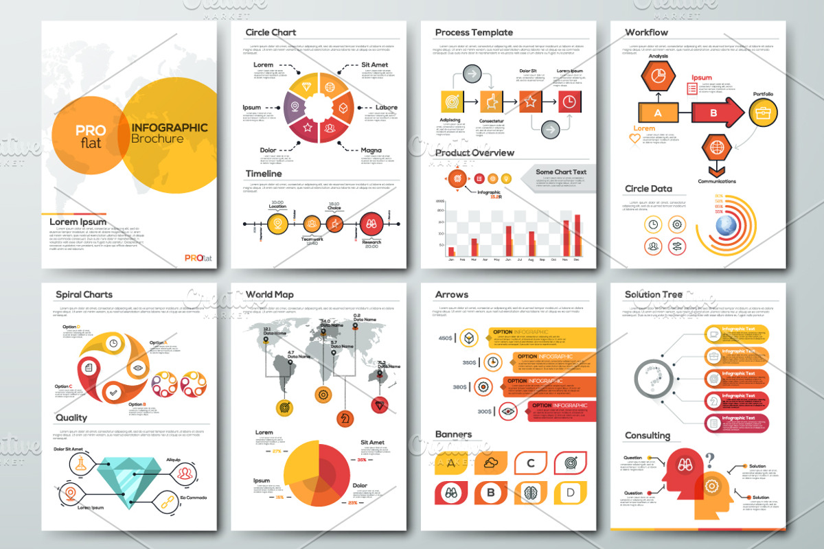 Pro Flat Infographic Brochure 9, a Presentation Template by Andrew Kras Design (Photo 6 of 6)