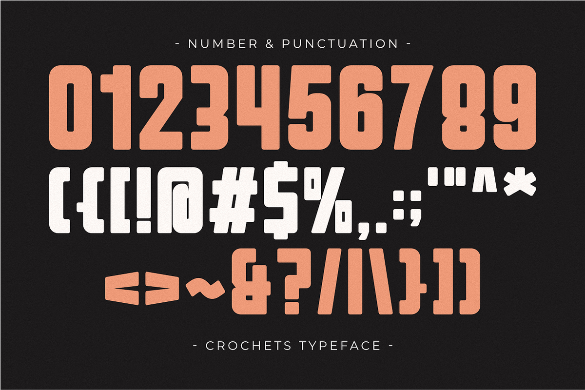 Crochets - Condensed Display Font, a Sans Serif Font by Pian45 Studio (Photo 6 of 8)