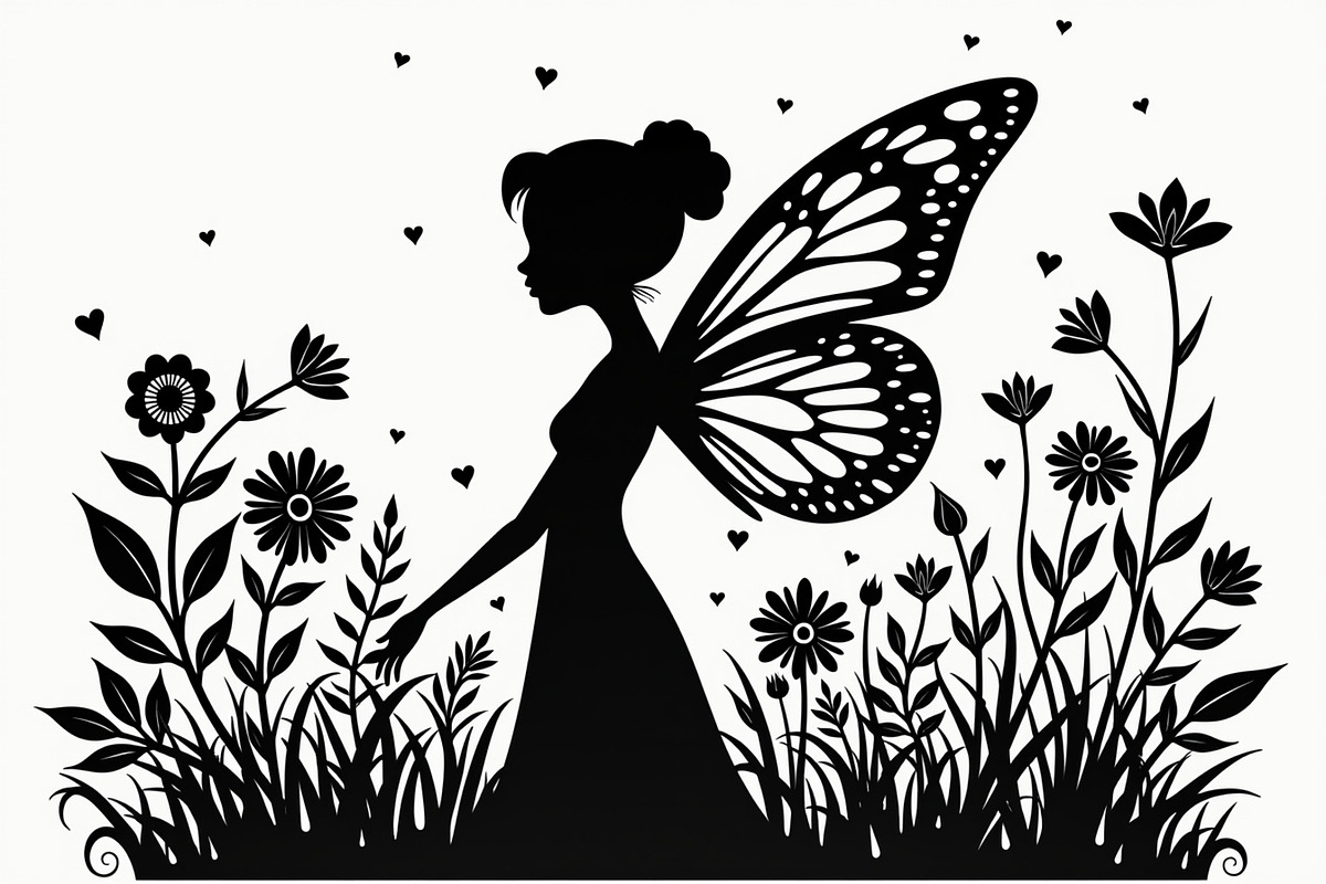 Silhouette of Fairy with Butterflie, an Illustration by Amazin_art (Photo 8 of 21)