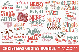 Retro Christmas SVG Bundle Design, an Object Graphic by FiveStarCrafting