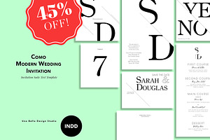 Como Modern Wedding Stationery